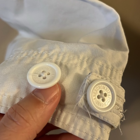 Abercrombie & Fitch 100% Cotton White Capri Pants 2 - Picture 5 of 14